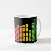 Sehr lustige Digital Graphic Equalizer Coffee Tass Kaffeetasse (VorderseiteRechts)