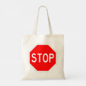 Sehr lustige klassische STOPP-Sign Tote Tasche (Rückseite)