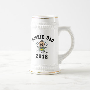 Sehr lustige neue T - Shirts des Rookie-Vater-2012 Bierglas
