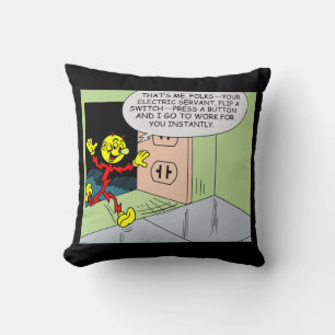 Sehr lustige Reddy Kilowatt-Throw-Kissen Kissen