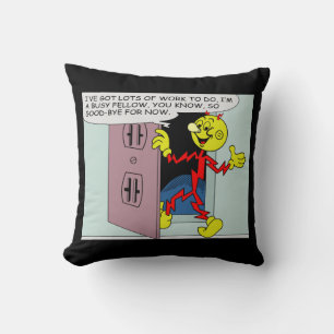 Sehr lustige Reddy Kilowatt-Throw-Kissen Kissen