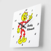 Sehr lustige Reddy-Kilowatt-Wall-Uhr Quadratische Wanduhr (Winkel)