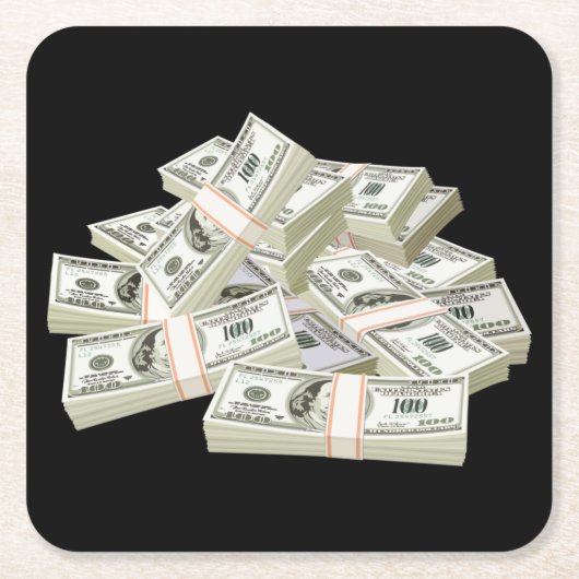 Sehr lustige Stapel Bargeld-Untersetzer-Set Rechteckiger Pappuntersetzer (Vorderseite)