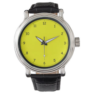 Sehr lustige und farbenfrohe gelbe Armbanduhr