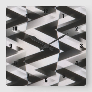 Sehr lustige und ungewöhnliche Metallschritte Quadratische Wanduhr