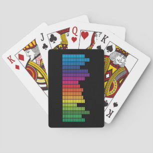 Sehr lustiger digitaler Grafik-Equalizer Spielkarten