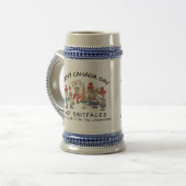 Sehr lustiger glücklicher Kanada-Tag Bierglas (Vorderseite Links)