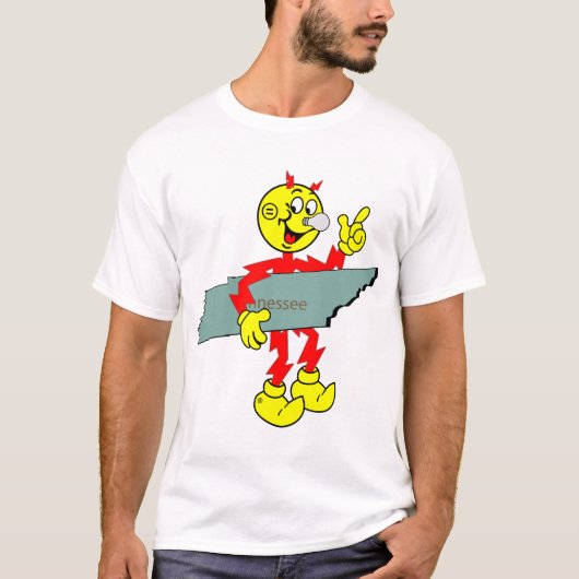 Sehr lustiger Reddy Kilowatt Tennessee T - Shirt (Vorderseite)
