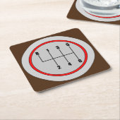 Sehr lustiges 6-Gang-Schaltknopf Grafik-Untersetze Rechteckiger Pappuntersetzer (angewinkelt)