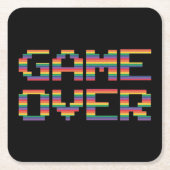 Sehr lustiges Classic Arcade GAME OVER Rechteckiger Pappuntersetzer (Vorderseite)