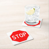 Sehr lustiges Classic STOP Sign Untersetzer Set (Vor Ort)