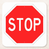Sehr lustiges Classic STOP Sign Untersetzer Set (Vorderseite)
