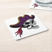 Sehr lustiges Halloween Pirate Untersetzer Set (angewinkelt)