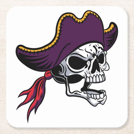Sehr lustiges Halloween Pirate Untersetzer Set (Vorderseite)
