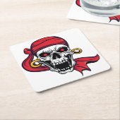 Sehr lustiges Halloween Pirate Untersetzer Set (angewinkelt)