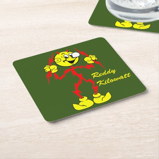 Sehr lustiges Kilowatt-Untersetzer-Set Rechteckiger Pappuntersetzer (angewinkelt)