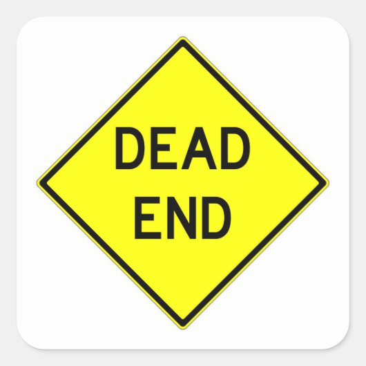 Sehr lustiges klassisches Dead End Sign Sticker Se (Vorderseite)