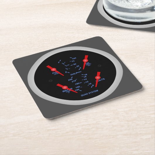 Sehr lustiges Quad Auto Meter System Untersetzer S (angewinkelt)