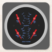 Sehr lustiges Quad Auto Meter System Untersetzer S (Vorderseite)