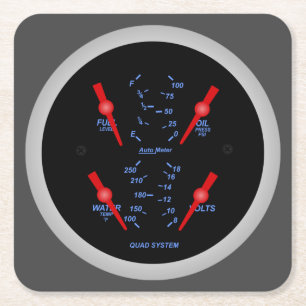 Sehr lustiges Quad Auto Meter System Untersetzer S
