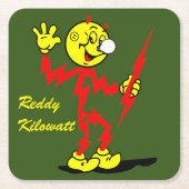 Sehr lustiges Reddy Kilowatt Untersetzer Set (Vorderseite)