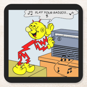 Sehr lustiges Reddy Kilowatt Untersetzer Set