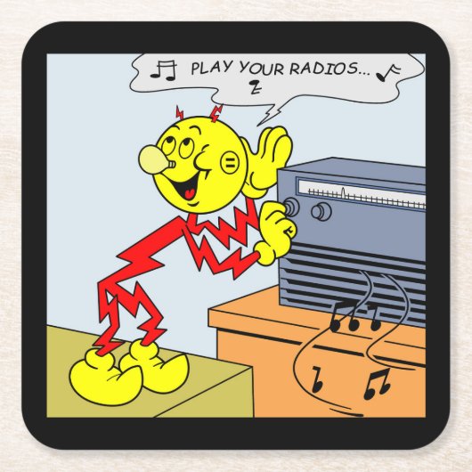 Sehr lustiges Reddy Kilowatt Untersetzer Set (Vorderseite)