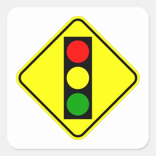 Sehr lustiges Zeichen des klassischen Verkehrs Quadratischer Aufkleber (Vorderseite)