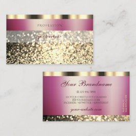 Sehr luxuriöser Burgunder und Gold Sparkling Glitz Visitenkarte