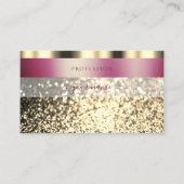 Sehr luxuriöser Burgunder und Gold Sparkling Glitz Visitenkarte (Vorderseite)