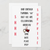 SEHR MENSCHLICHES UND ORIGINALES ***ÜBERRASCHENDES EINLADUNG (Vorne/Hinten)