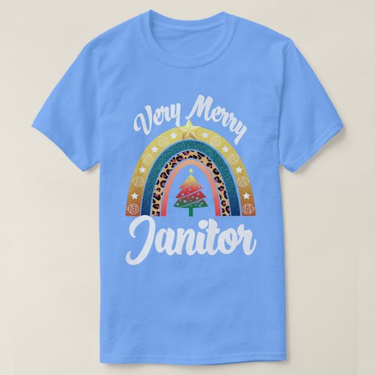 Sehr Merry Janitor Rainbow Funny Women Professione T-Shirt (Design vorne)
