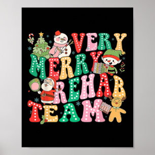 Sehr Merry Rehab Team Weihnachten Physiotherapeut Poster