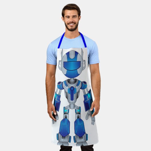 sehr moderne Schürze im Roboterdesign (Getragen)
