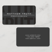 Sehr moderner, dunkelgrauer Text Visitenkarte (Vorne/Hinten)