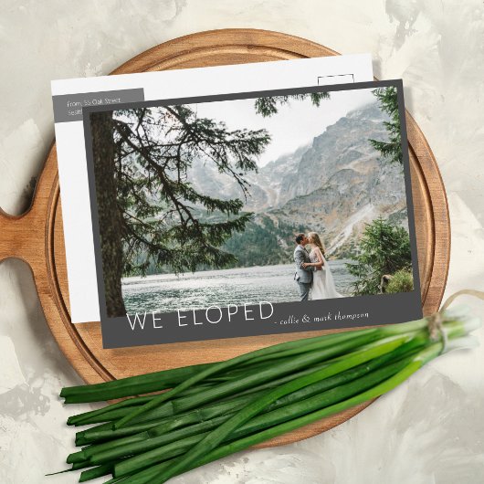 Sehr modernes Foto Ankündigungspostkarte