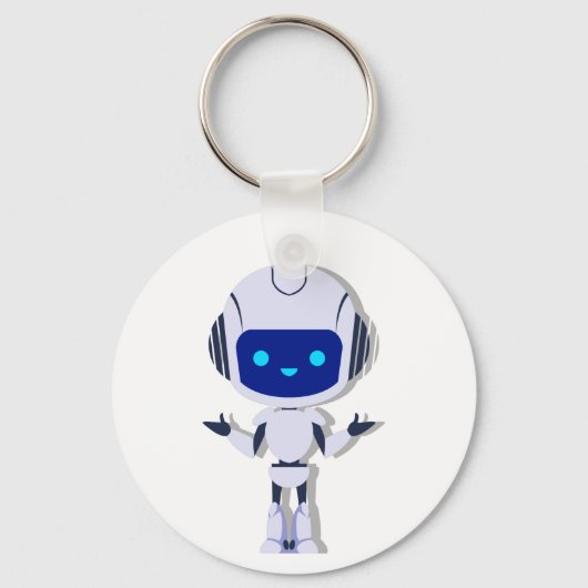 sehr modernes Roboterdesign Schlüsselanhänger (Vorderseite)