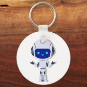sehr modernes Roboterdesign Schlüsselanhänger (Vorderseite)