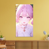 Sehr Niedliche Anime Art. Leinwanddruck (Insitu (Wohnzimmer))