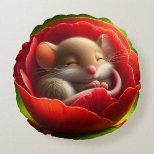 Sehr Niedliche BabyMaus Rundes Kissen