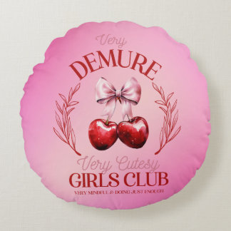 Sehr Niedlicher Cherry-Coquette Rundes Kissen
