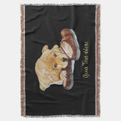 sehr niedlicher, goldener Retripenwelpen, der trau Decke (Vorderseite Vertikal)