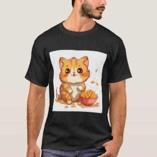 Sehr niedlicher orangefarbener Tabby-Tater tot cat T-Shirt