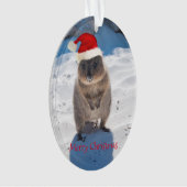 Sehr niedlicher Quokka Frohe Weihnachten Ornament (Vorderseite)