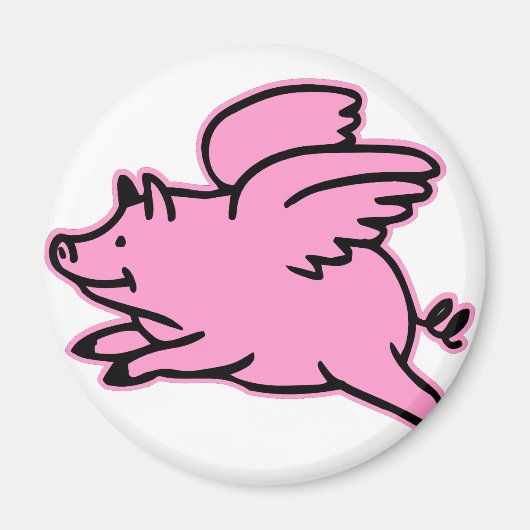 Sehr Niedlicher rosa Schwein Magnet (Vorne)