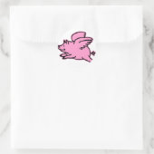 Sehr Niedlicher rosa Schwein Runder Aufkleber (Tasche)