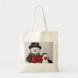 Sehr Niedlicher Schneemann und Friend Tote Tag Tragetasche