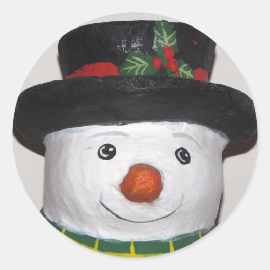 Sehr Niedlicher Snowman Sticker (Vorderseite)