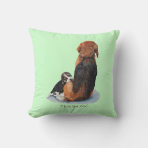 sehr niedlicher Welpe-Beagle-Hund Kissen