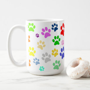Sehr Niedliches Farbmuster von Pet Paw Print Kaffeetasse